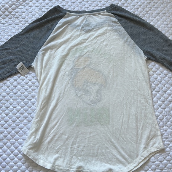 Disney Gray and White Long Sleeve Tee with Tinkerbell - Picture 4 of 4